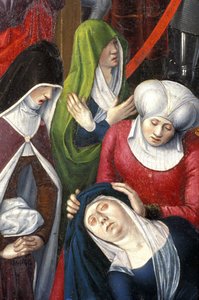 Indre & Loire N* 175 - Schloss Loches - Detail des Altars der Kreuzigung - Schule von Jean Fouquet - 1485 -