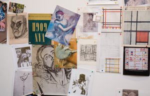 Innenraum des Hauses und Studios von R. B. Kitaj, Los Angeles, USA, 2007 von Unbekannt