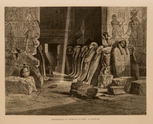 Innere Ansicht des Apet-Tempels in Karnak, Ägypten - Illustration aus dem Atlas von Ägypten von Unbekannt