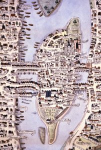 Karte der Île de la Cité, Paris, ca. 1540 (Gravur)
