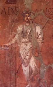 Italien: Archäologische Stätte von Pompeji am Fuße des Vesuvs: Wandfresko von William M. Timlin