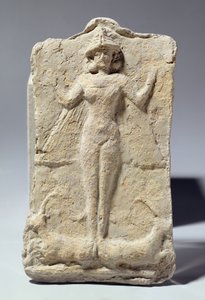 Krug dekoriert mit symbolischen Motiven um die Göttin Ishtar, Babylonisch, ca. 1700 v. Chr.