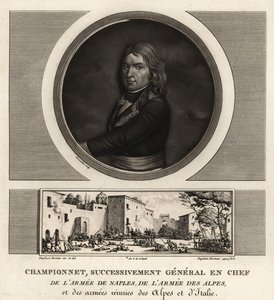 Jean Etienne Vachier Championnet, General en Chef der Armee von Neapel, der Alpen, von Italien