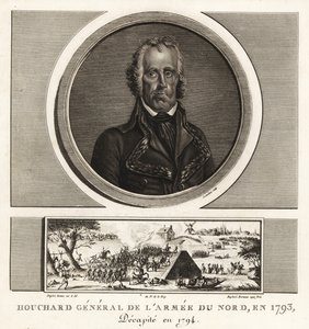 Jean Nicolas Houchard, französischer Revolutionsgeneral der Armee des Nordens, wegen Feigheit hingerichtet 1793