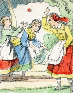 Spiel: La pelote - Kinderunterhaltung Alphabet ca. 1890