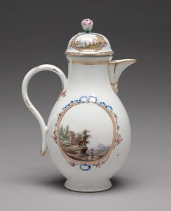 Krug mit Deckel, hergestellt von der Meissener Porzellanmanufaktur, 1774-1814