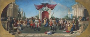 Kaiserin Maria Theresia im Kreis ihrer Paladine