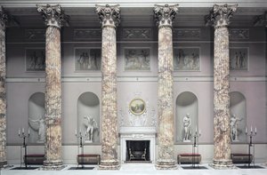 Kedleston Hall, Innenansicht der Marmorsaal, gebaut von Robert Adam, Derbyshire, UK von Unbekannt