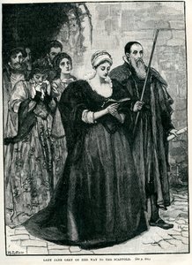 Lady Jane Grey auf dem Weg zu ihrer Hinrichtung