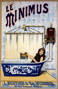 Le minimus Badezimmer, ca. 1900 von Unbekannter Künstler