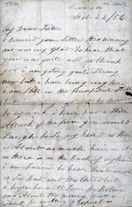 Brief eines Soldaten aus der Krim an seine Schwester, 22. Februar 1856 von Unbekannt