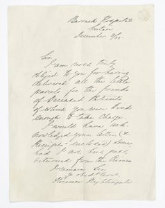 Brief geschrieben von Florence Nightingale, während im Barrack Hospital, Scutari von Unbekannt