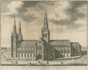 Lichfield Kathedrale - Südansicht von Unbekannt