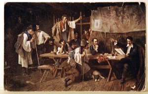 Literatur. Der ungarische Dichter Petofi, ca. 1848 Postkarte, Ungarn, ca. 1900