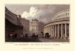 London Ansichten: The Quadrant und ein Teil der Regent Street