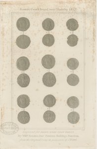 Madeley - Römische Münzen: Gravur, undatiert [um 1817] von Unbekannt