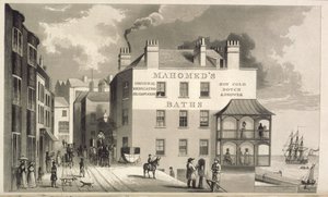 Mahomeds Bäder. Eine Ansicht der Geschäftsräume von Sake Dean Mahomed in Brighton von Unbekannter Künstler