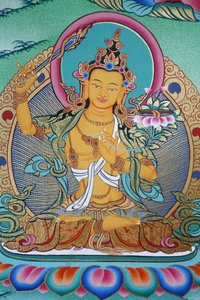 Manjushri, Göttlichkeit des Wissens. Kopan-Kloster, Kathmandu, Nepal von Unbekannt