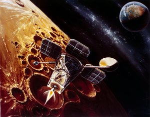 Bemannte Raumfahrt, USA, Apollo, Allgemeine Zeichnung des Mondorbiters von Unbekannt