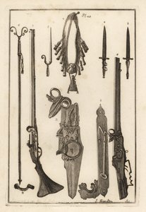 Luntenschlossmusketen, Schloss und Bajonett aus dem Tower of London von Unbekannt