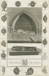 Mavesyn Ridware - Grab von Hugo Mavesyn: Gravur, 1785 von Unbekannt