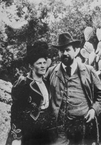 Max Weber und seine Frau, ca. 1900 (s/w Foto)