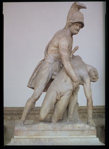Menelaos stützt den Körper des Patroklos, römische Kopie eines griechischen Originals von Unbekannt