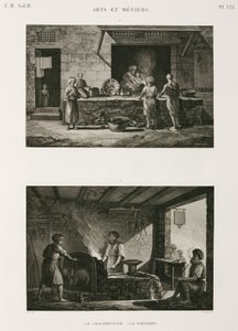 Metalle, Kupfer Kupferschmied und Schmied, Ägypten, ca. 1798 von Unbekannt