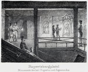 Salzbergwerk: Denkmal von St. Rupert und St. Sigismund, in Durrnberg, Österreich von Unbekannt
