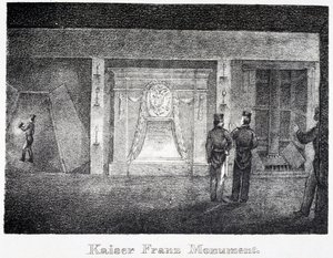 Salzmine: unterirdisches Denkmal für Kaiser Franz, am Eingang zur Mine, in Durrnburg, Österreich von Unbekannt