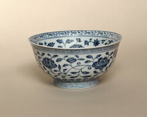 Ming blau-weiße Schale, Hsuan-te Marke (1426-35) von Unbekannt