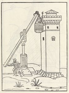 Mobiler Lift zum Angriff auf einen Turm