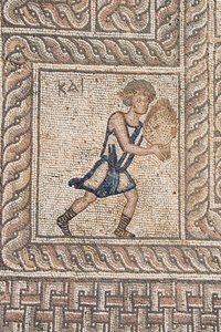 Mosaiken in der römischen Agora (5. Jahrhundert n. Chr.), Delphi, Peloponnes, Griechenland (Foto)
