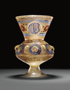Moschee-Lampe, Mamluken Ägypten oder Syrien, spätes 14. - frühes 15. Jahrhundert
