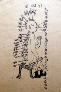 Museum für traditionelle vietnamesische Medizin, Die Kanäle und Gefäße, Buch der Akupunktur, Ho-Chi-Minh-Stadt, Vietnam