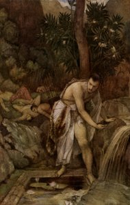 Nakula am vergifteten See, Hindu-Mythos (Postkarte)