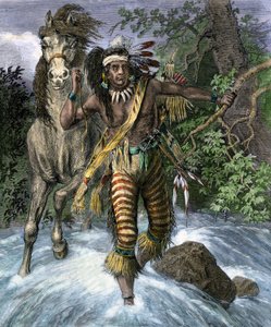 Ureinwohner Amerikas: Indianer. Sitting Bull oder indianischer Name Thathanka Iyothanka oder Tatanka Yotanka oder Tatanka Iyotake („Sitzender Stier“ oder „Ruhender Stier“). von Unbekannter Künstler