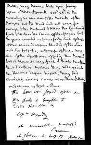 Nelsons letzter Brief an Lady Hamilton von seinem Schiff HMS 