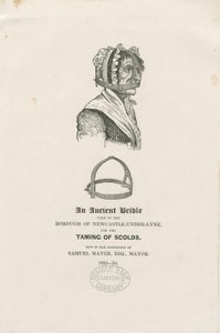 Newcastle-under-Lyme - Schandmaske: Holzschnitt, nd [ca. 1833-4] von Unbekannt