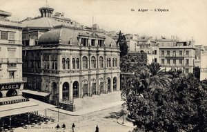 Opernhaus in Algier, späte 19. Jahrhundert (Postkarte) von Unbekannter Künstler