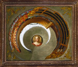 Optische Täuschungen Anamorphotische Malerei eines Schiffes, ca. 1744-1774 von Unbekannt