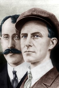 Orville Wright und sein Bruder Wilbur