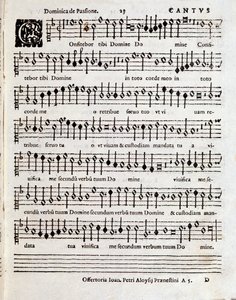 Seite einer Partitur von Cantium Canticorum Salomonis von Penderecki (ca. 1970-1973)