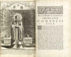 Seiten aus Confucius Sinarum Philosophus (Konfuzius, der Philosoph der Chinesen) von Unbekannt