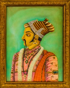 Gemälde der Maharajas im Stadtpalast, Jaisalmer, Rajasthan, Indien, Asien von Unbekannter Künstler