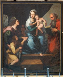 Pfarrkirche Onze-Lieve-Vrouwekerk van Pamele. Innenansicht. Madonna (Madonna mit Fisch, Tobias). Kopie von Rafael (?).