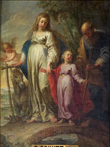 Pfarrkirche Onze-Lieve-Vrouw. Innenansicht. Epitaph. Das zentrale Gemälde. "Die Heilige Familie".