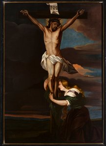 Pfarrkirche (Parochiekerk Onze-Lieve-Vrouw). Innenraum. Gemälde. Kalvarienberg von Unbekannter Künstler