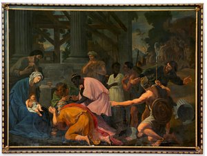 Pfarrkirche Sint-Salvator. Innenansicht. Anbetung der Könige. von Unbekannter Künstler