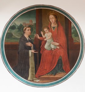 Pfarrkirche (Sint-Denijs-Boekel, Parochiekerk Sint-Denijs). Nordschiff. Ein Wandgemälde. von Unbekannter Künstler